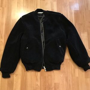 Black bomber jacket